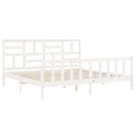 vidaXL Cadre de lit sans matelas blanc 200x200 cm bois massif de pin