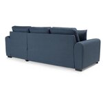 Canapé d'angle convertible réversible - 4 places - Tissu Bleu - HAMILTON - 244 x 151 x 90