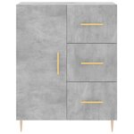 vidaXL Buffet gris béton 69 5x34x90 cm bois d'ingénierie