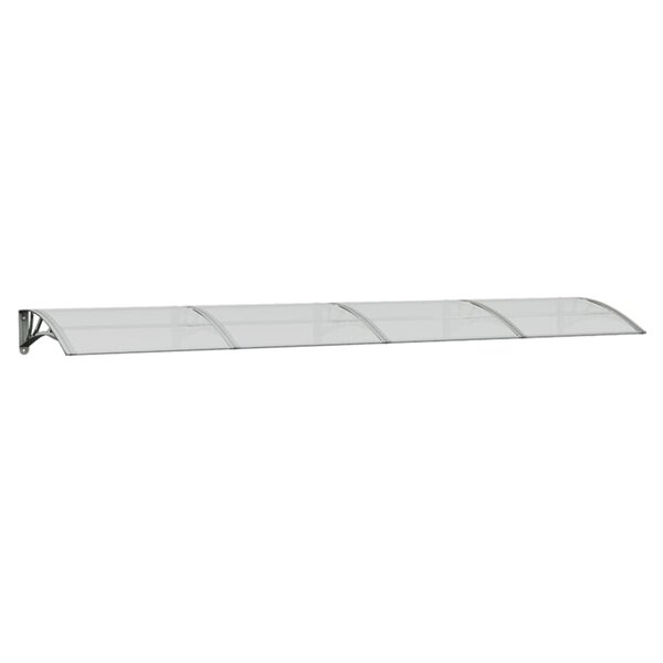 vidaXL Auvent de porte Gris et transparent 350x75 cm Polycarbonate