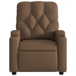 vidaXL Fauteuil de massage inclinable Marron Tissu