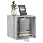 vidaXL Tables de chevet et portes vitrées 2Pièces sonoma gris 35x37x35cm