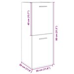vidaXL Armoire de salle de bain Chêne sonoma 30x30x80 cm Aggloméré