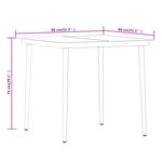 vidaXL Ensemble à manger de jardin avec coussins 5 Pièces Noir