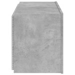 vidaXL Meuble TV mural avec lumières LED gris béton 80x35x41 cm