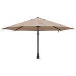 vidaXL Parasol de jardin mural avec LEDs Taupe 248 cm