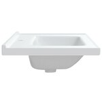 vidaXL Évier de salle de bain blanc rectangulaire céramique
