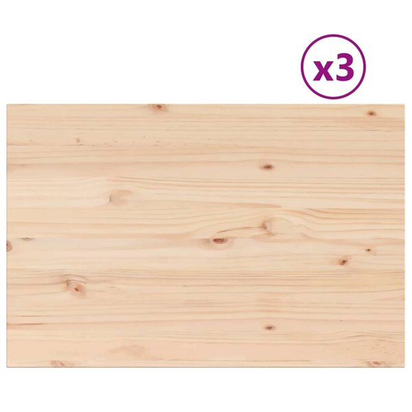 vidaXL Dessus de table 3 Pièces 80x53x2 5cm rectangulaire bois pin massif
