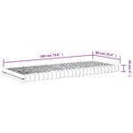 vidaXL Matelas en mousse blanc 90x190 cm 7 zones dureté 20 ILD