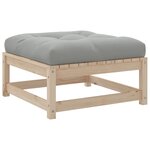 vidaXL Salon de jardin 3 Pièces avec coussins bois de pin massif