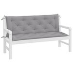 vidaXL Coussins de banc jardin lot de 2 gris 150x50x7 cm tissu Oxford