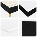 Lit à ressorts vidaXL noir 90x190 cm avec matelas