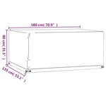vidaXL Housse de salon de jardin 8 œillets 180x135x80 cm rectangulaire