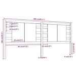 vidaXL Tête de lit Gris 206x4x100 cm Bois massif de pin