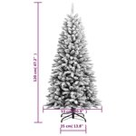 vidaXL Sapin de Noël artificiel avec neige floquée 120 cm PVC et PE