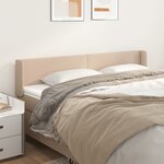 vidaXL Tête de lit avec oreilles Cappuccino 163x16x78/88 cm Similicuir