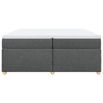 vidaXL Sommier à lattes de lit avec matelas Gris foncé 200x200cm Tissu