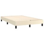 vidaXL Sommier à ressorts de lit Crème 120x200 cm Similicuir