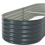 vidaXL Lit surélevé de jardin 240x80x44 cm Acier galvanisé Gris