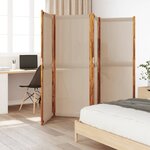 vidaXL Cloison de séparation 4 panneaux taupe 280x180 cm
