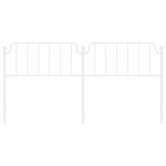 vidaXL Tête de lit métal blanc 193 cm