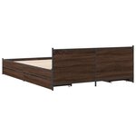 vidaXL Cadre de lit et tiroirs chêne marron 120x190 cm bois ingénierie