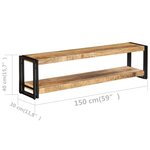 vidaXL Meuble TV 150x30x40 cm Bois massif de manguier