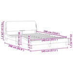 vidaXL Cadre de lit sans matelas cappuccino 140x190 cm similicuir