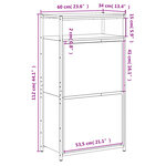 vidaXL Armoire à chaussures chêne marron 60x34x112cm bois d'ingénierie