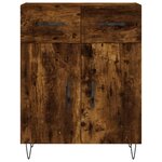 vidaXL Buffet chêne fumé 69 5x34x90 cm bois d'ingénierie