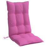 vidaXL Coussins de chaise à dossier haut lot de 6 rose tissu oxford