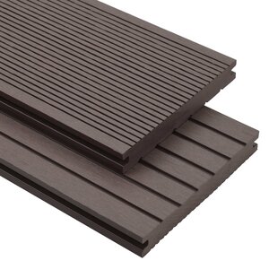 vidaXL Panneaux de terrasse solides WPC 10 m² 4 m Marron foncé