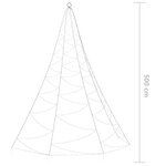 vidaXL Arbre mural avec crochet métallique 720 LED Blanc froid 5 m