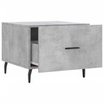 vidaXL Table basse gris béton 50x50x40 cm bois d'ingénierie
