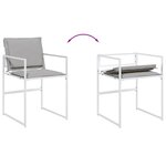 vidaXL Ensemble à manger de jardin avec coussins 11Pièces blanc textilène