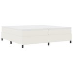 vidaXL Lit Box Spring Crème 200x200 cm en Tissu Côtelé