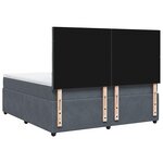 vidaXL Sommier à lattes de lit et matelas Gris foncé 180x200cm Velours