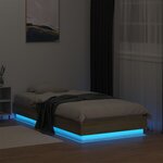 vidaXL Cadre de lit sans matelas avec lumières LED 75x190 cm
