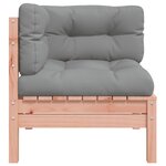 vidaXL Canapé d'angle de jardin avec coussins bois massif douglas
