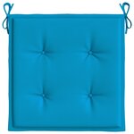 vidaXL Coussins de chaise de jardin lot de 2 bleu 50x50x3 cm