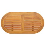 vidaXL Plateau de table 100x50x2.2 cm ovale en bois massif d'acacia