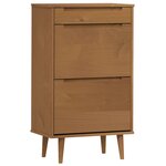 vidaXL Armoire à chaussures MOLDE Marron 59 5x35x103 cm Bois de pin