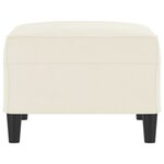 vidaXL Repose-pied Crème 70x55x41 cm Velours