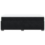 vidaXL Sommier à lattes de lit avec matelas Noir 100x200 cm Velours