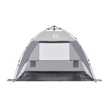 vidaXL Tente de plage 2 personnes gris libération rapide imperméable