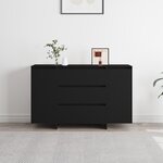 vidaXL Buffet Noir 120x41x75 cm en bois d'ingénierie