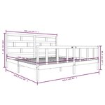 vidaXL Cadre de lit sans matelas noir bois massif 200x200 cm