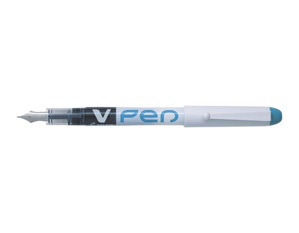 Stylo Plume Jetable Effaçable V-Pen Pte Moyenne Turquoise PILOT