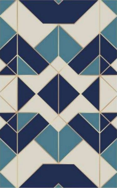 Tapis d'intérieur Triangle 160 x 230 cm - Bleu