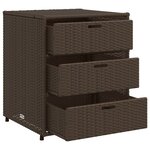 vidaXL Armoire de rangement de jardin marron 55x59x69cm résine tressée
